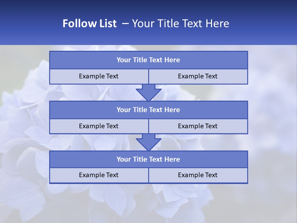 A Bunch Of Blue Flowers With A Name Of Presentation PowerPoint Template