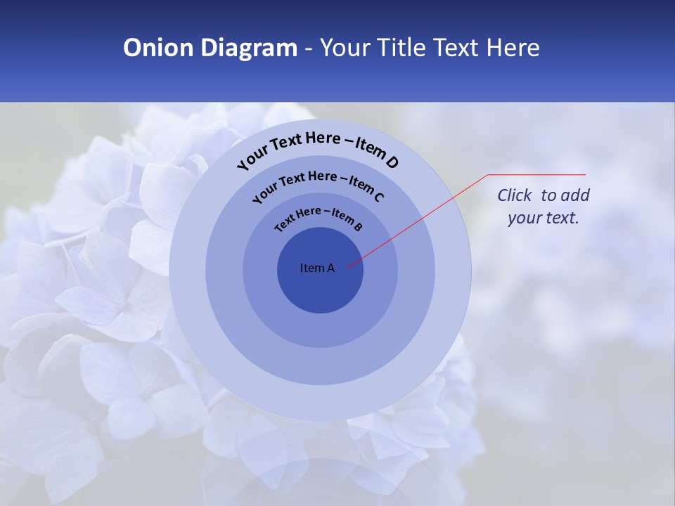 A Bunch Of Blue Flowers With A Name Of Presentation PowerPoint Template