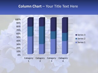A Bunch Of Blue Flowers With A Name Of Presentation PowerPoint Template