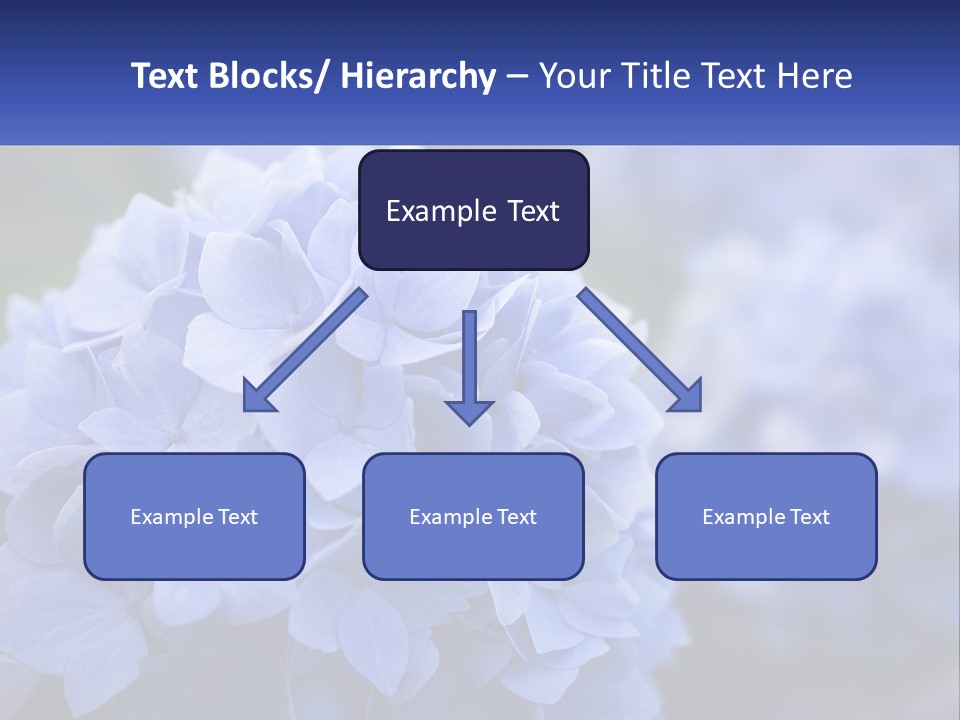 A Bunch Of Blue Flowers With A Name Of Presentation PowerPoint Template