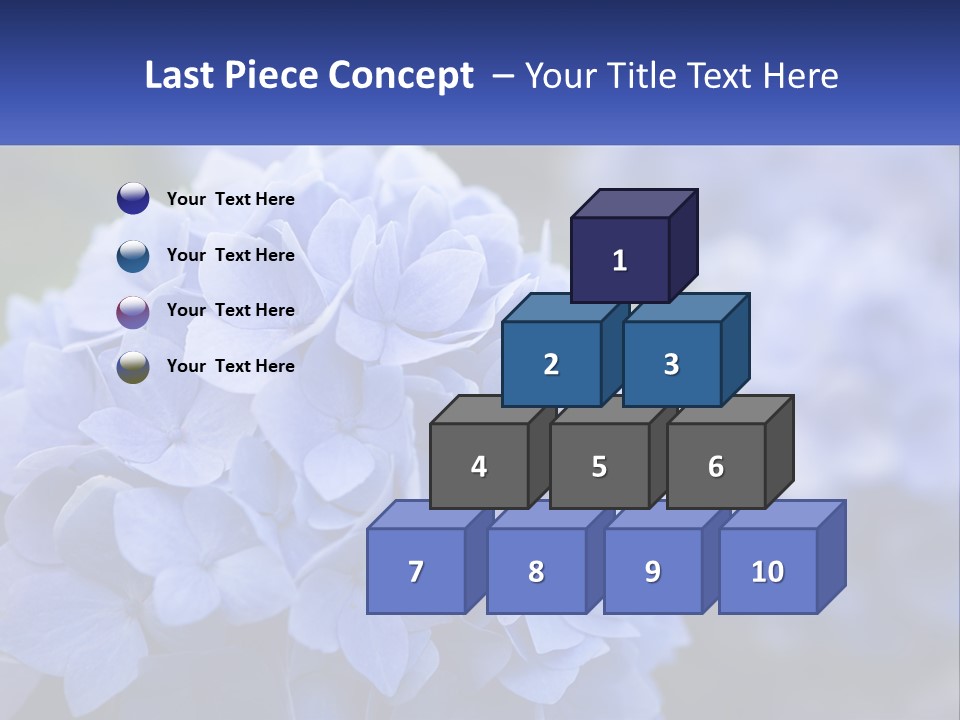 A Bunch Of Blue Flowers With A Name Of Presentation PowerPoint Template