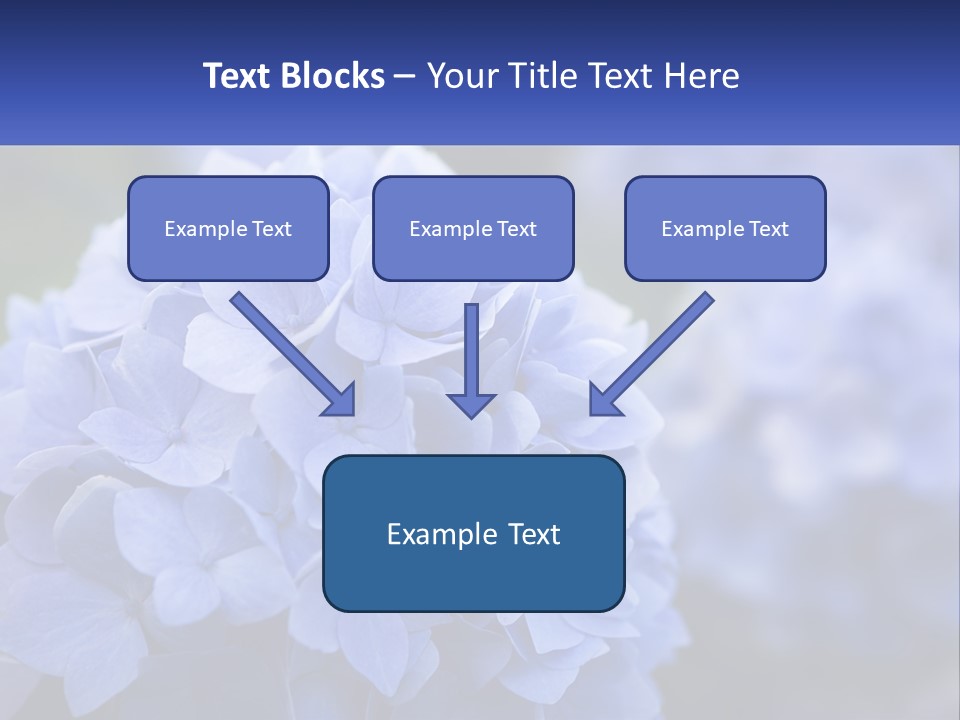 A Bunch Of Blue Flowers With A Name Of Presentation PowerPoint Template