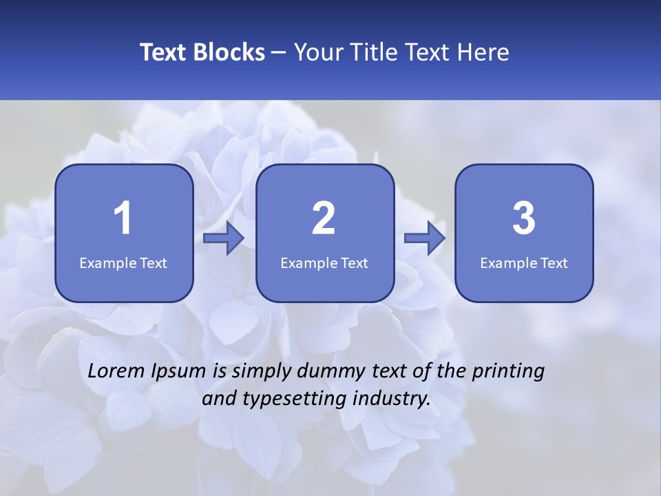 A Bunch Of Blue Flowers With A Name Of Presentation PowerPoint Template