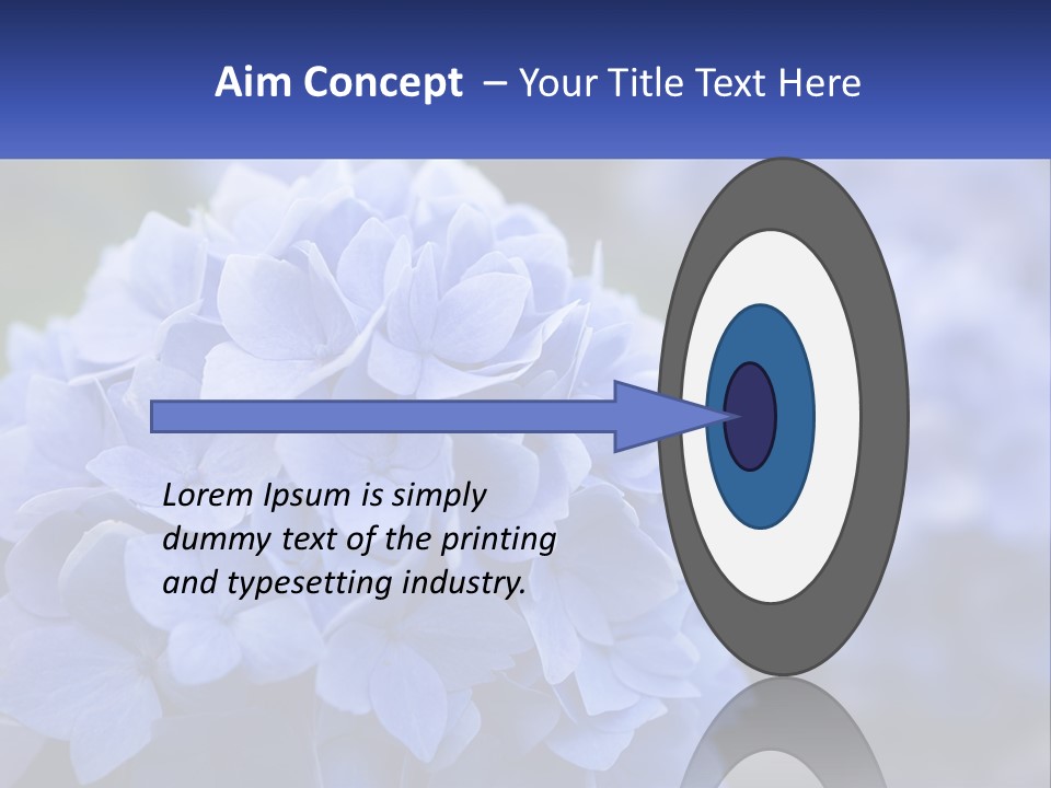 A Bunch Of Blue Flowers With A Name Of Presentation PowerPoint Template