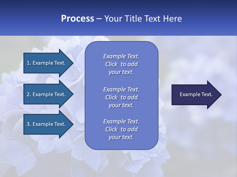 A Bunch Of Blue Flowers With A Name Of Presentation PowerPoint Template