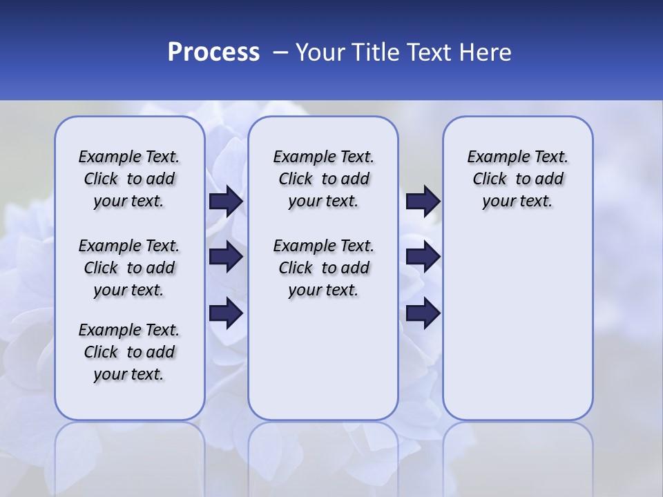 A Bunch Of Blue Flowers With A Name Of Presentation PowerPoint Template