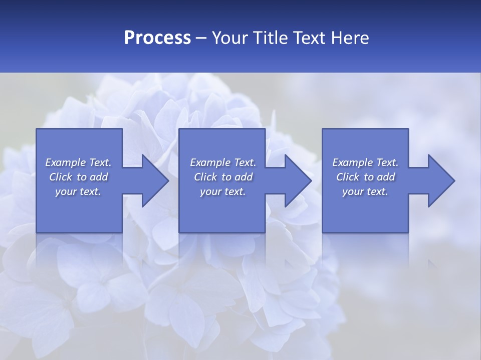 A Bunch Of Blue Flowers With A Name Of Presentation PowerPoint Template