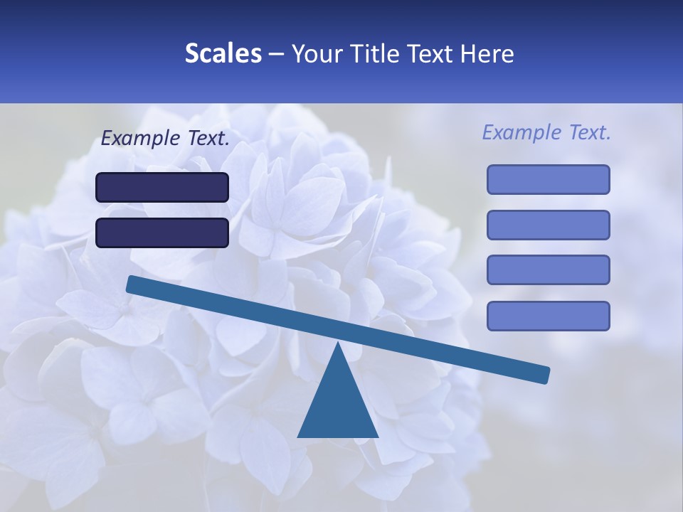 A Bunch Of Blue Flowers With A Name Of Presentation PowerPoint Template