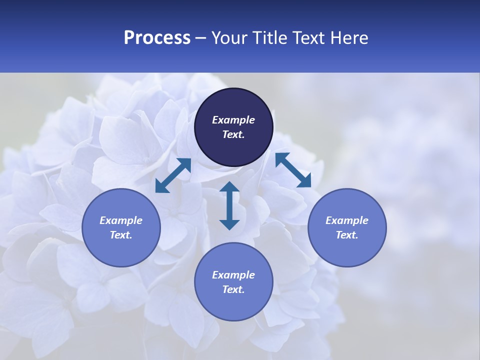 A Bunch Of Blue Flowers With A Name Of Presentation PowerPoint Template