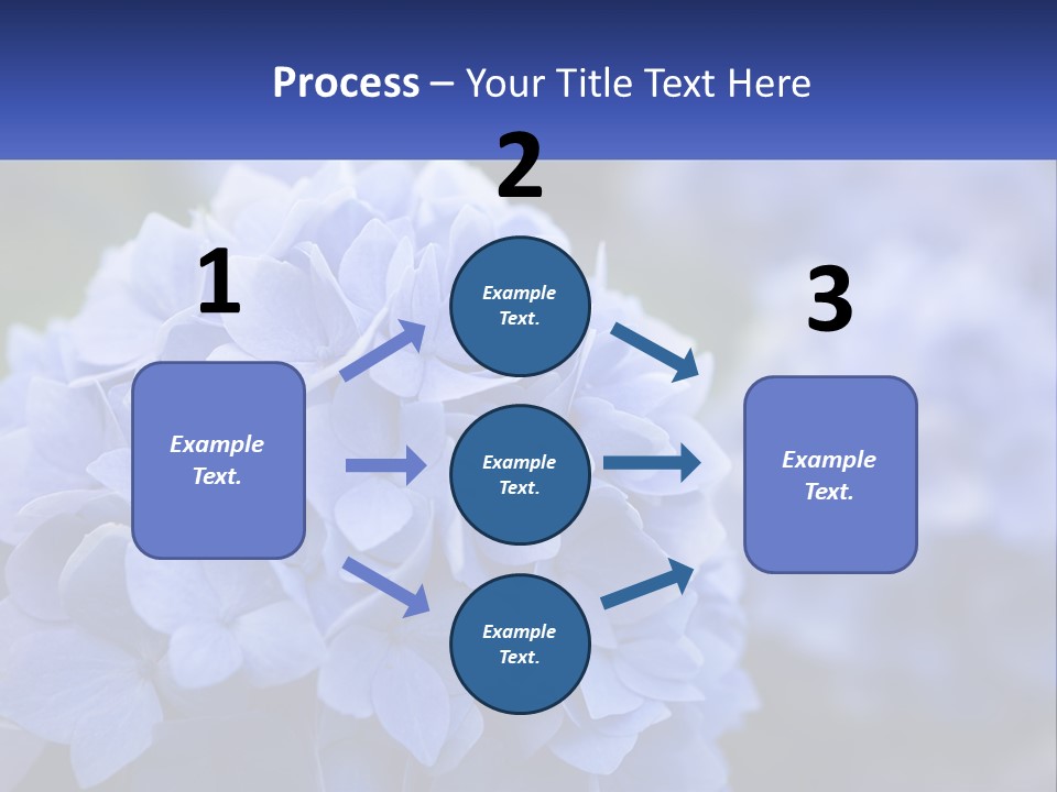 A Bunch Of Blue Flowers With A Name Of Presentation PowerPoint Template