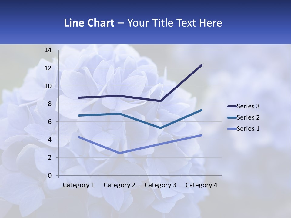 A Bunch Of Blue Flowers With A Name Of Presentation PowerPoint Template