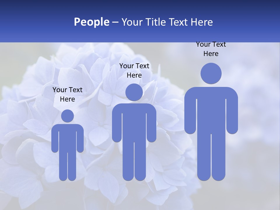 A Bunch Of Blue Flowers With A Name Of Presentation PowerPoint Template