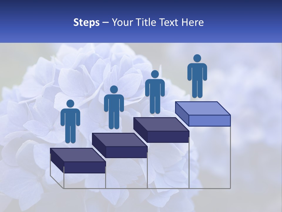 A Bunch Of Blue Flowers With A Name Of Presentation PowerPoint Template