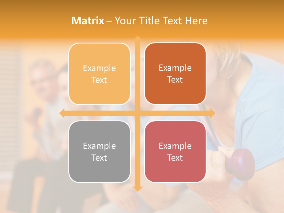 A Group Of Older Women Exercising With Dumbbells PowerPoint Template