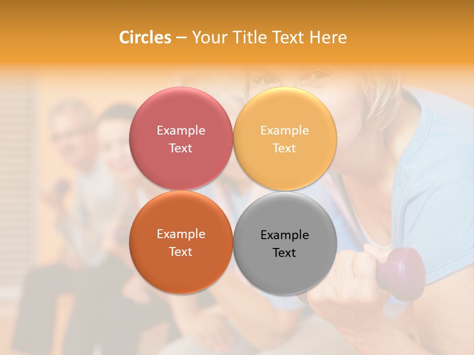 A Group Of Older Women Exercising With Dumbbells PowerPoint Template