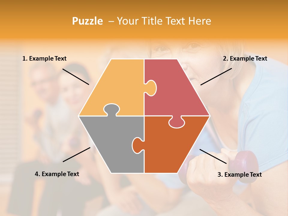 A Group Of Older Women Exercising With Dumbbells PowerPoint Template