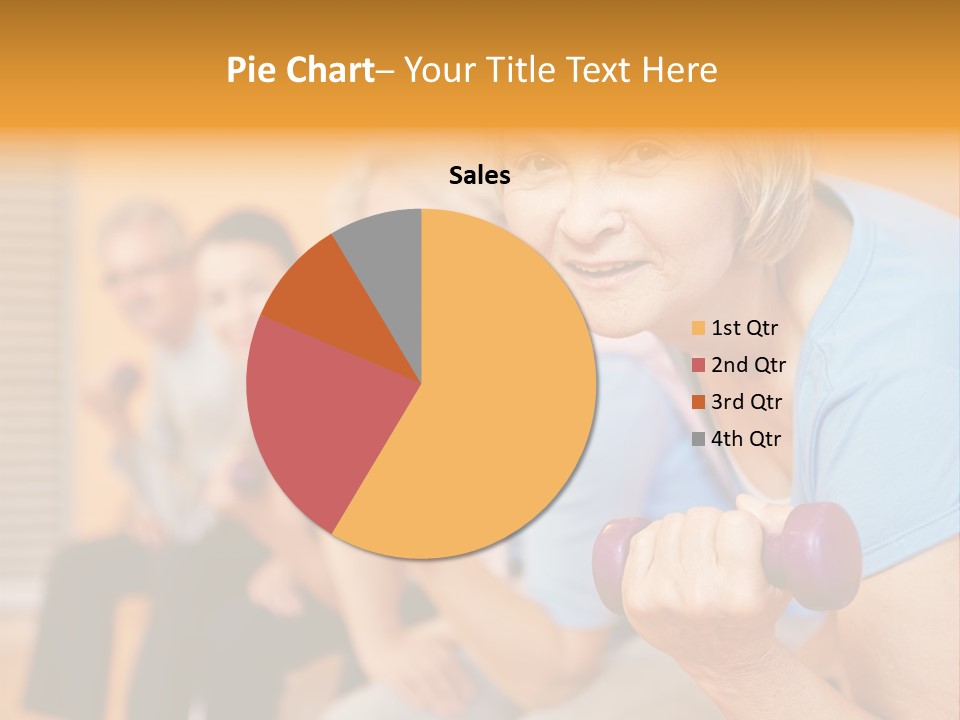 A Group Of Older Women Exercising With Dumbbells PowerPoint Template