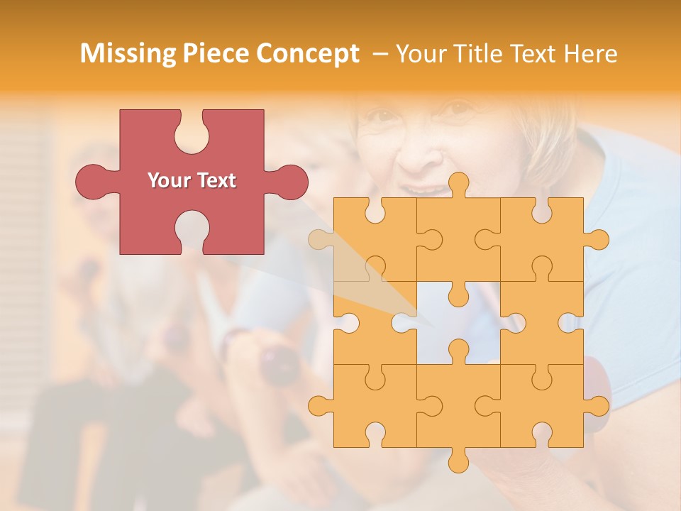 A Group Of Older Women Exercising With Dumbbells PowerPoint Template