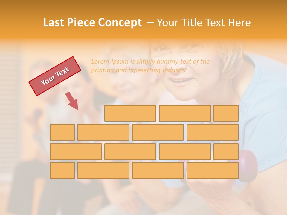 A Group Of Older Women Exercising With Dumbbells PowerPoint Template