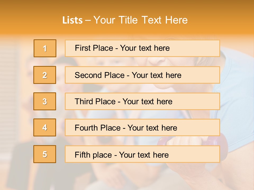 A Group Of Older Women Exercising With Dumbbells PowerPoint Template