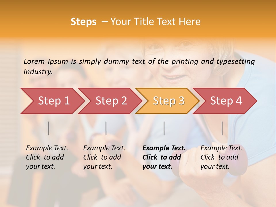 A Group Of Older Women Exercising With Dumbbells PowerPoint Template