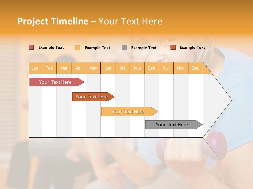 A Group Of Older Women Exercising With Dumbbells PowerPoint Template