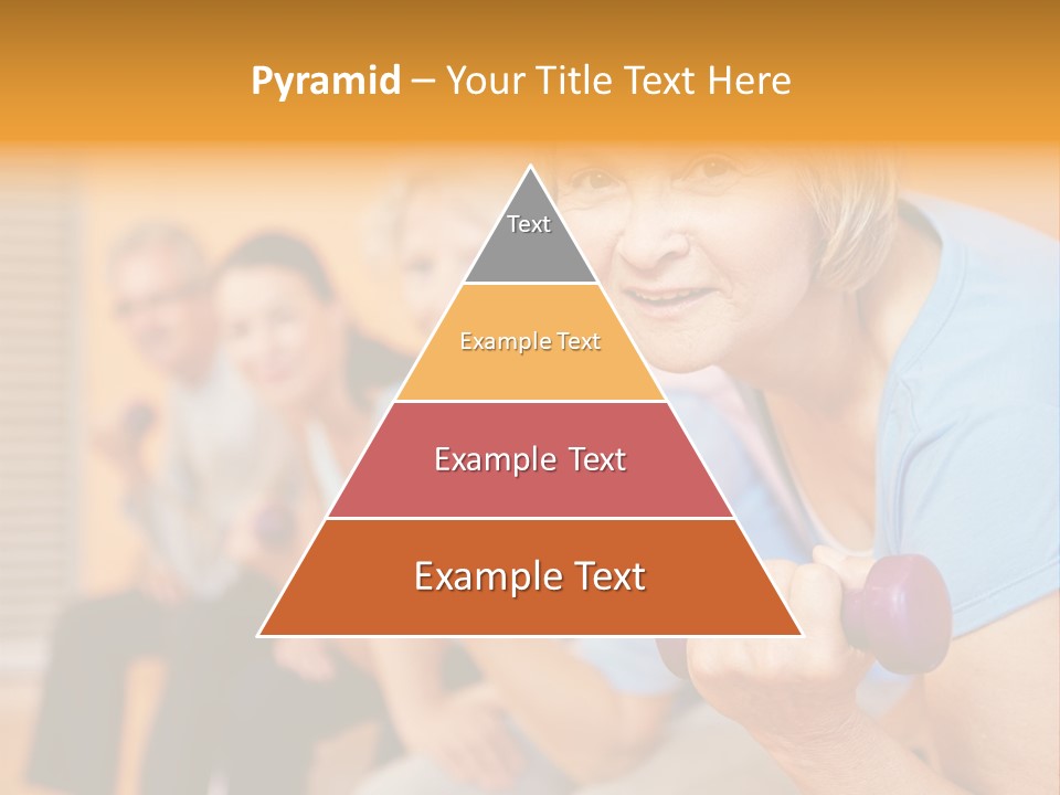 A Group Of Older Women Exercising With Dumbbells PowerPoint Template