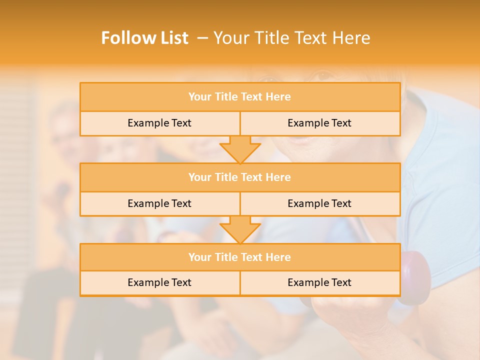 A Group Of Older Women Exercising With Dumbbells PowerPoint Template