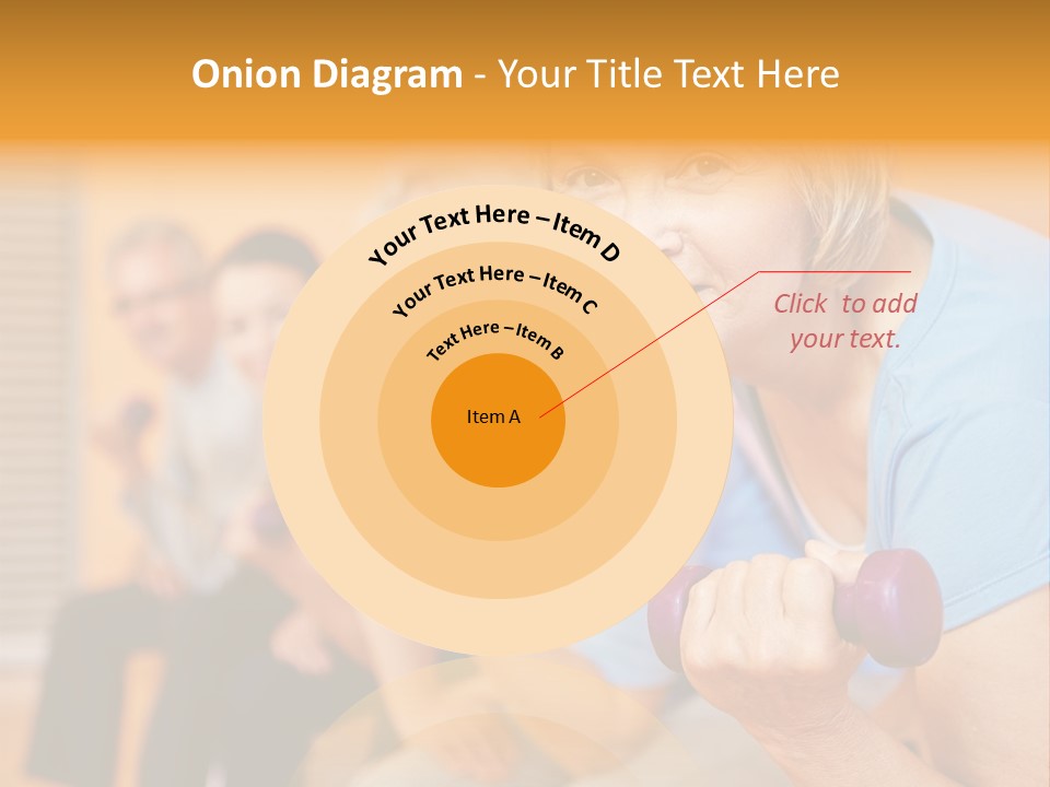 A Group Of Older Women Exercising With Dumbbells PowerPoint Template