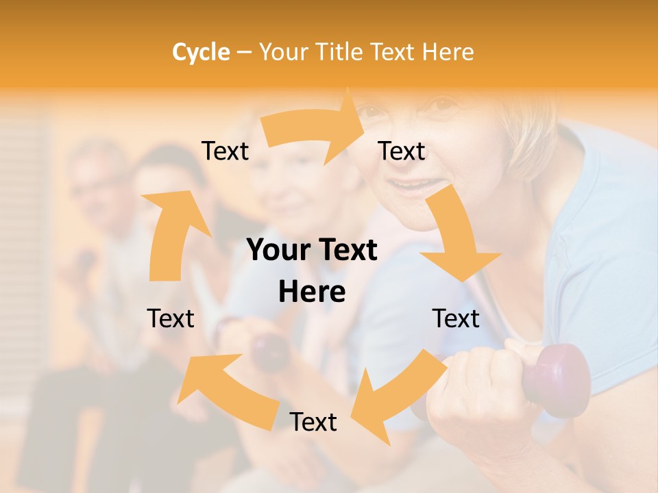 A Group Of Older Women Exercising With Dumbbells PowerPoint Template