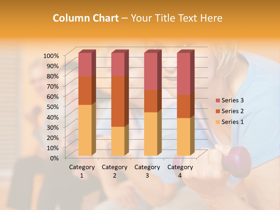 A Group Of Older Women Exercising With Dumbbells PowerPoint Template
