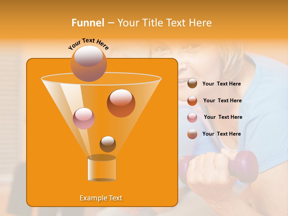 A Group Of Older Women Exercising With Dumbbells PowerPoint Template