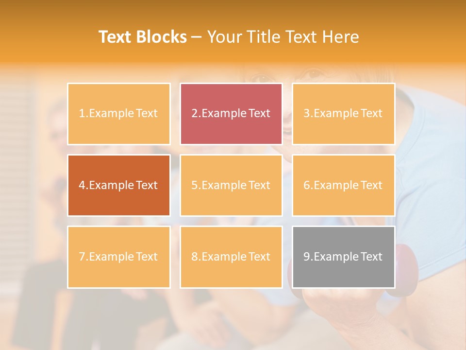 A Group Of Older Women Exercising With Dumbbells PowerPoint Template