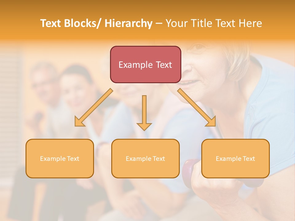 A Group Of Older Women Exercising With Dumbbells PowerPoint Template