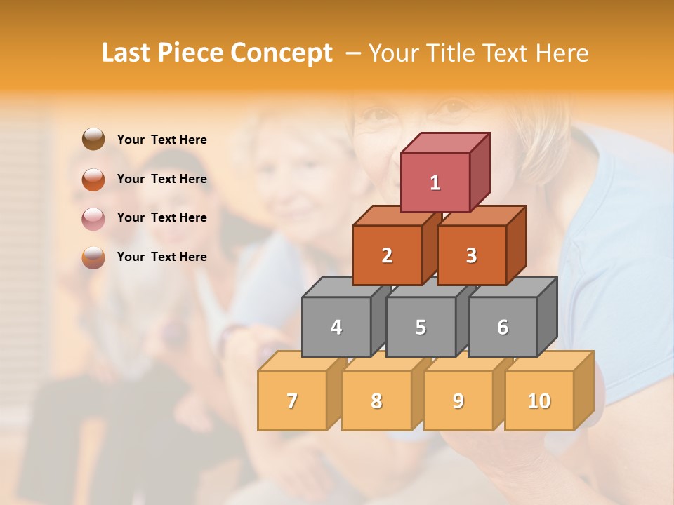 A Group Of Older Women Exercising With Dumbbells PowerPoint Template