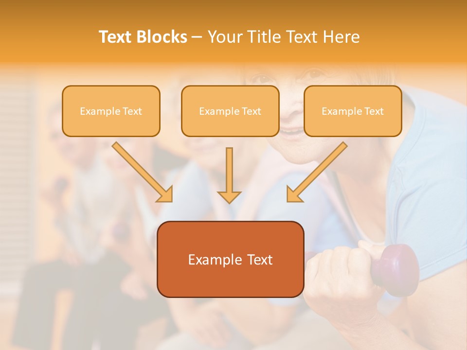 A Group Of Older Women Exercising With Dumbbells PowerPoint Template