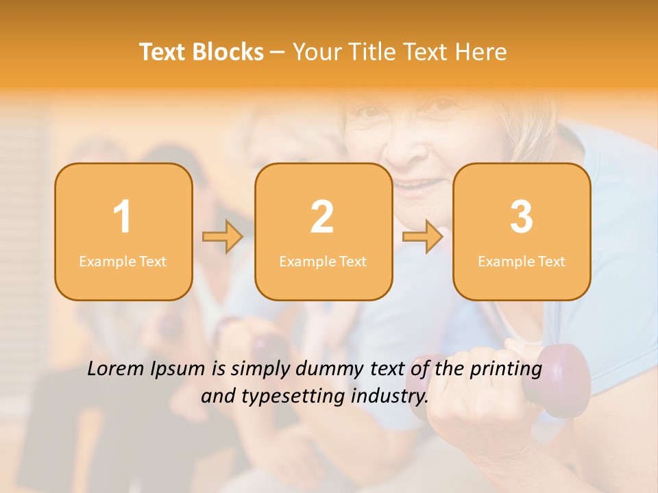 A Group Of Older Women Exercising With Dumbbells PowerPoint Template