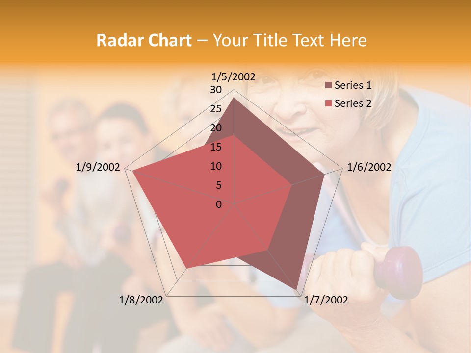 A Group Of Older Women Exercising With Dumbbells PowerPoint Template