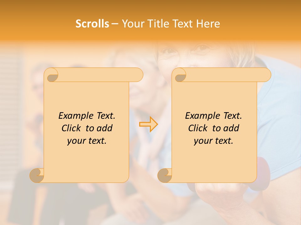 A Group Of Older Women Exercising With Dumbbells PowerPoint Template