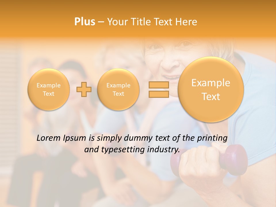 A Group Of Older Women Exercising With Dumbbells PowerPoint Template