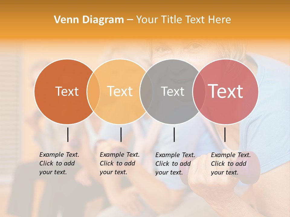A Group Of Older Women Exercising With Dumbbells PowerPoint Template