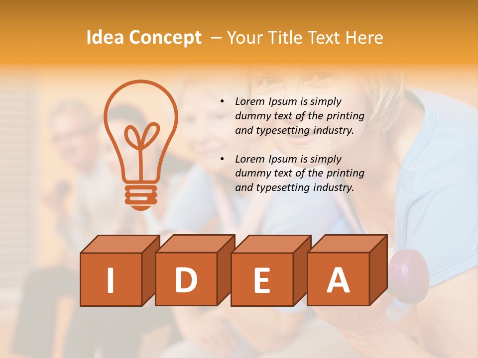 A Group Of Older Women Exercising With Dumbbells PowerPoint Template