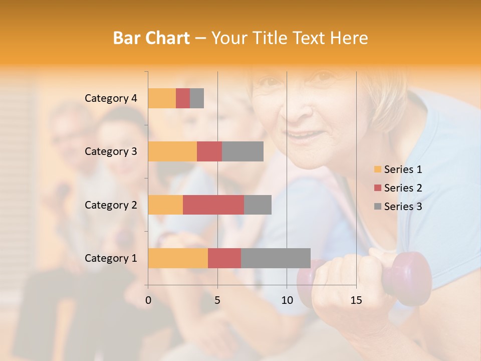 A Group Of Older Women Exercising With Dumbbells PowerPoint Template