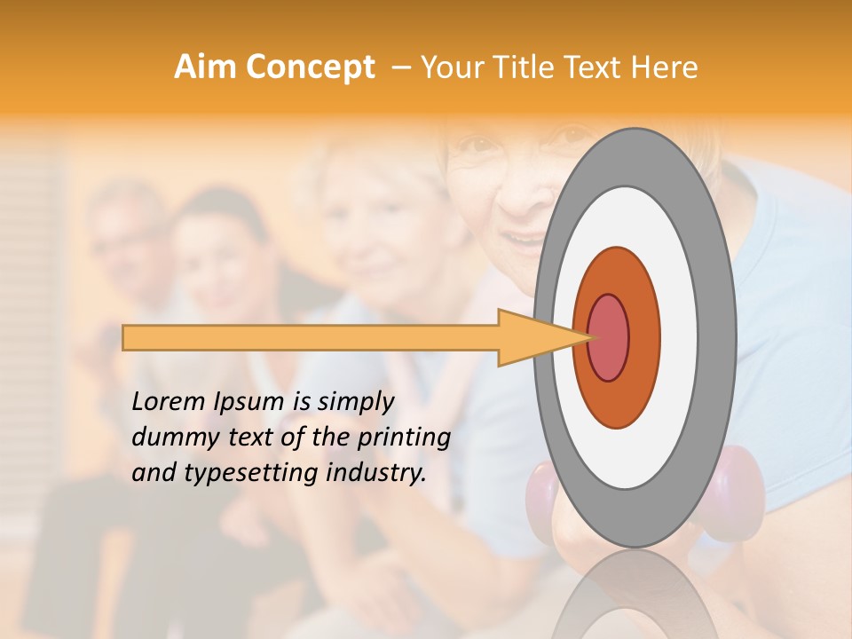 A Group Of Older Women Exercising With Dumbbells PowerPoint Template