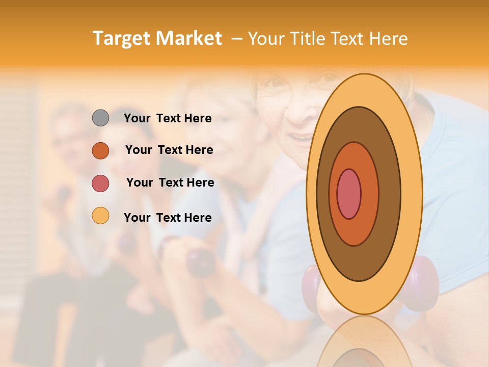 A Group Of Older Women Exercising With Dumbbells PowerPoint Template