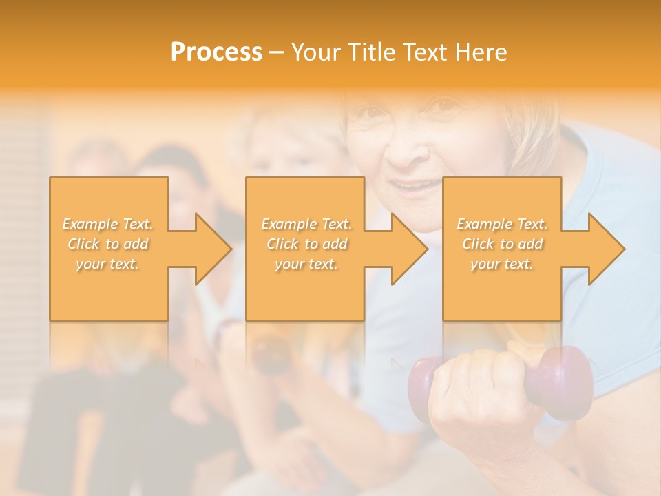 A Group Of Older Women Exercising With Dumbbells PowerPoint Template