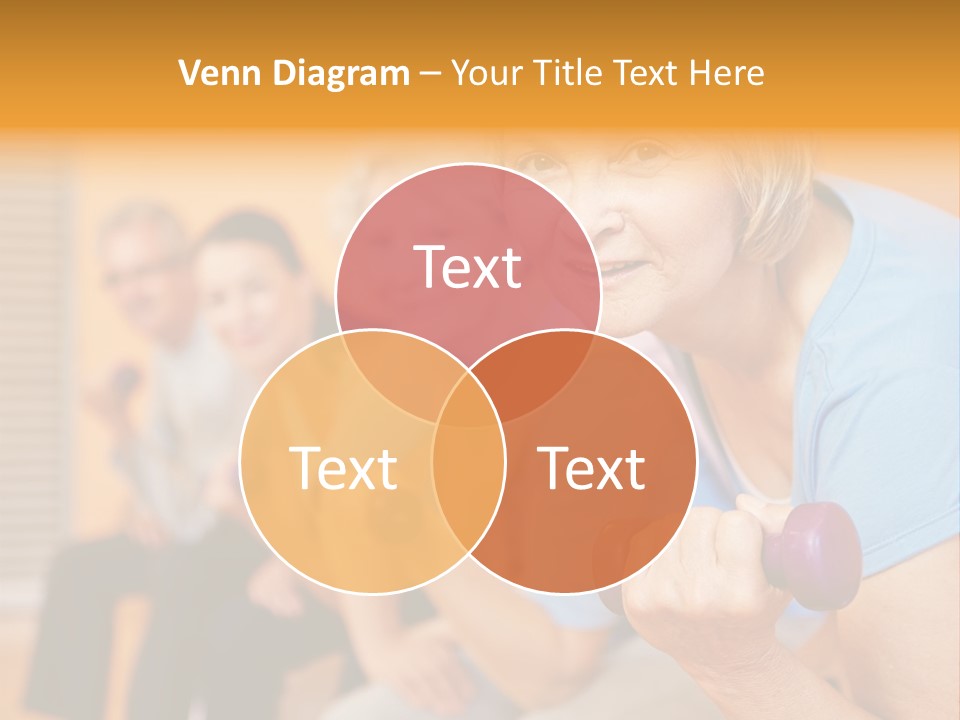 A Group Of Older Women Exercising With Dumbbells PowerPoint Template