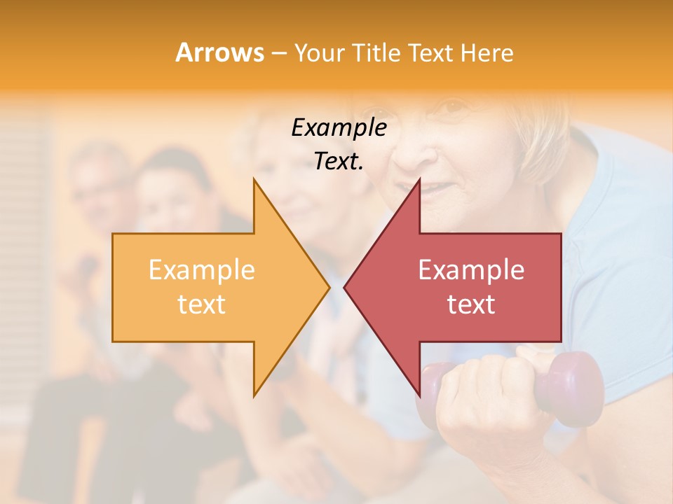 A Group Of Older Women Exercising With Dumbbells PowerPoint Template