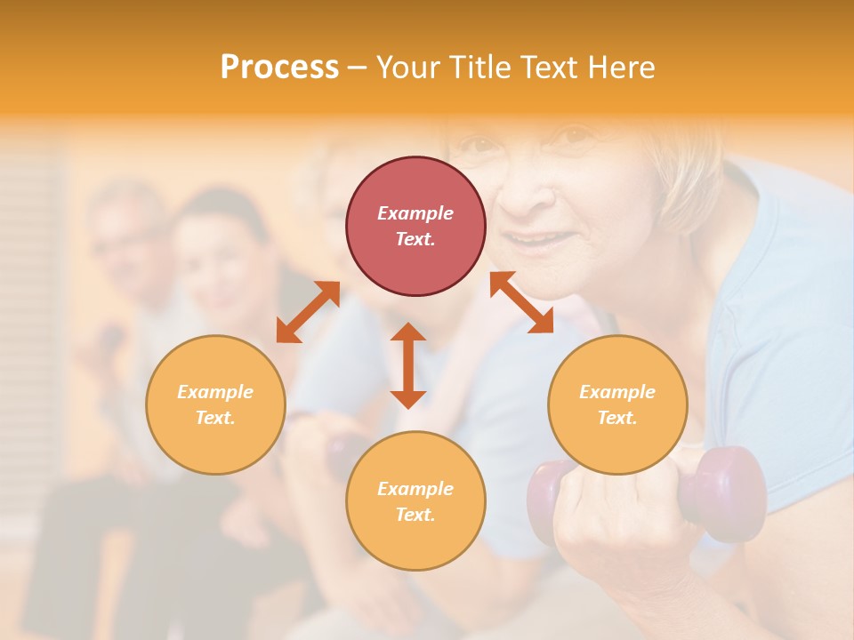 A Group Of Older Women Exercising With Dumbbells PowerPoint Template