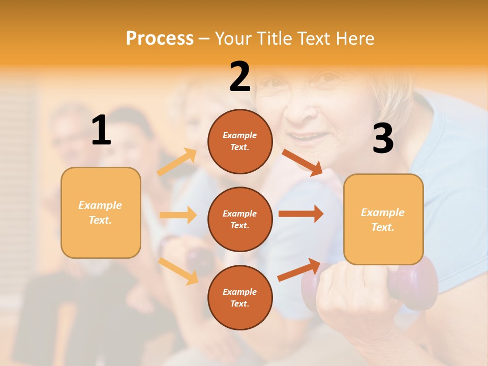 A Group Of Older Women Exercising With Dumbbells PowerPoint Template